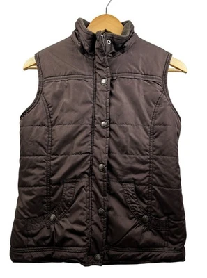 Chaleco acolchado Vanity para mujer mediano forrado de piel sintética marrón acogedor capa de invierno estilo Y2K Foto 1 de 4