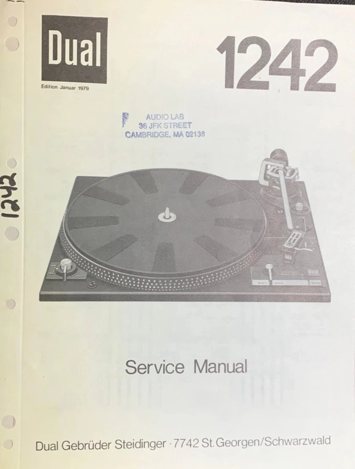 Dual Vintage Belt Drive Turntable 1242 Parts 1200 Series
