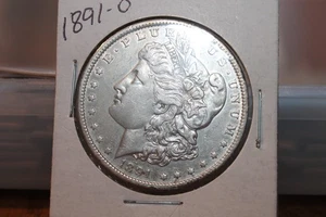 Dólar de plata Morgan 1891-o - raro brillo AU/BU - Imagen 1 de 4