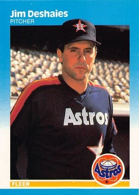 Jim Deshaies 1987 Fleer 56  Houston Astros Rookie Baseball Card - Image 1 of 2