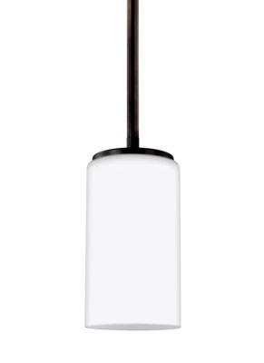 Sea Gull Lighting 6124601EN-962 Alturas Pendant Etch White Shade Gunmetal Brass - Image 1 of 4