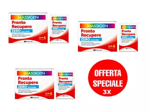 3X MASSIGEN PRONTO RECUPERO ZERO ZUCCHERI 54 BUSTINE CREATINA CARNITINA VITAMINE - Foto 1 di 1