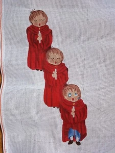 3 Angelic Choir Boys Hand Painted Needlepoint Stocking Liz Dillon TTAXS 262 - Picture 1 of 2