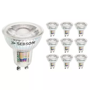 10x LED Lampen GU10 5W warmweiss RA95 flimmerfrei 230V LED Leuchtmittel SEBSON - Bild 1 von 5