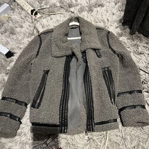 mens zara sherpa jacket M/l - Picture 1 of 5