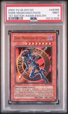 PSA 9 Dark Magician of Chaos IOC-AE065 1st ED Ultra Rare YuGiOh English Holo - Image 1 of 2