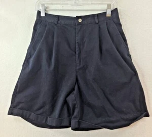Talbots  Blue Pleated Cuffed Shorts Womens 10 - Picture 1 of 9