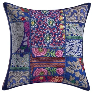 Funda de Cojín Patchwork Vintage Funda de Almohada Étnica Hippie Gitana Decoración del Hogar - Imagen 1 de 5