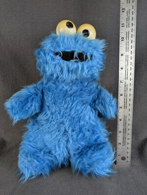 80s Cookie Monster Sesame Street 13" Vintage Plush Rattle Eye Knickerbocker Toys - Image 1 of 4
