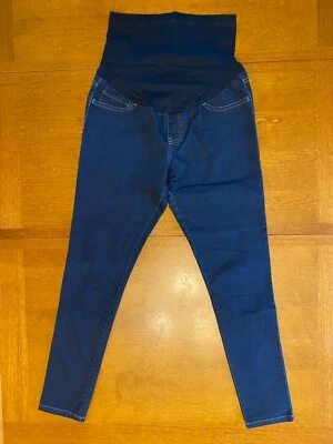 Jeggings Liz Lange Maternidad Panel Vientre Completo Lavado Oscuro Talla Pequeña Foto 1 de 3