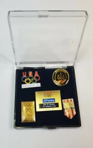 1992 JC Penney US Olympic Pin Collector's Set with Box USA Albertville (SM6) - Picture 1 of 4
