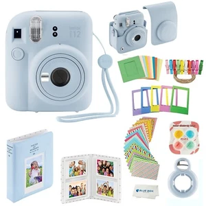 Fujifilm Instax Mini 12 Instant Camera with Case, Decoration (Pastel Blue) - Picture 1 of 7