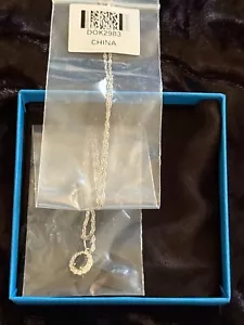Colgante JTV London Topacio Azul Rodio Sobre Plata de Ley con Cadena 1.26ctw - Imagen 1 de 4