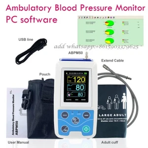 Monitor ambulatorio de presión arterial CONTEC + software 24h nuevo en caja Holter ABPM50 FDA - Imagen 1 de 10