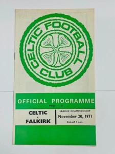 CAMPEONATO DE LA LIGA ESCOCESA CELTA V FALKIRK 1971/72 20-11-1971 - Imagen 1 de 1