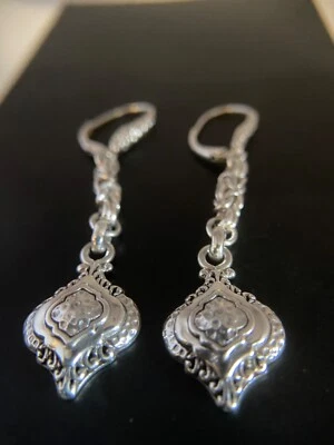 Sarda, Balinesa Artesanal Artesanal, Hermoso, Elegante, Plata de Ley, Pendientes Foto 1 de 4