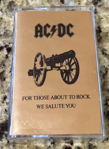 ACDC For Those About To Rock We Salute You Cassette 1981 Leidseplein Press - Picture 1 of 5