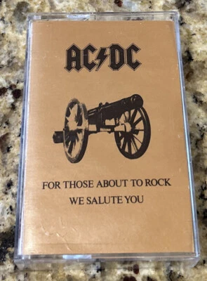 ACDC For Those About To Rock We Salute You Cassette 1981 Leidseplein Press - Image 1 of 4