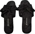 NWT International Concepts Women's Velvet Slide Slippers Bow Flats Size 5 6
