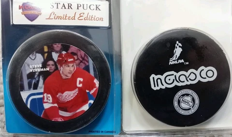 STEVE YZERMAN  LIMITED EDITION INGLASCO STAR PUCK RED WINGS Cover