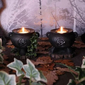 Ivy Cauldron Candle Holder 11cm Witchcraft Wiccan Candle Holders (Set of 2) - Picture 1 of 7