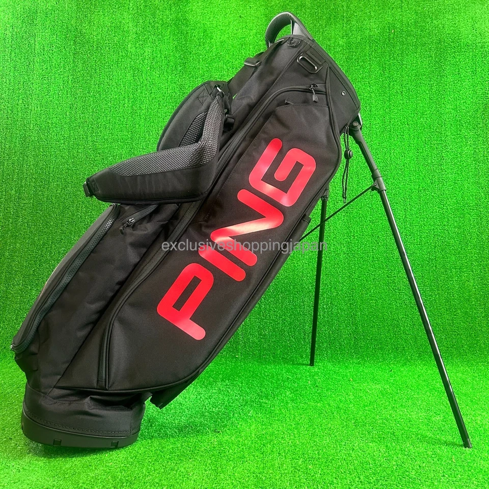 Ping Golf Hoofer Lite Custom Carry Stand Bag 8.5in 4-way Lightweight Black/Red - Image 1 of 4