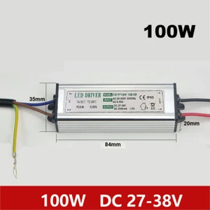 100W LED Driver Power Supply Waterproof 3000mA DC 27V - 38V For Floodlight DIY - Picture 1 of 2