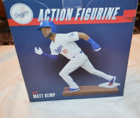 Matt Kemp Dodgers bobblehead in action #27 Box Is Autographed Cover
