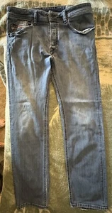 Diesel Jeans 32 No Rips Soft Casual Luxury 5 Pocket Straight Leg Cute Boyfriend - Picture 1 of 10