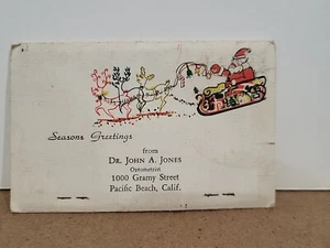 1940's Optometrist Christmas Promotion Gift Silicone Treated Tissue Santa Claus - Picture 1 of 5
