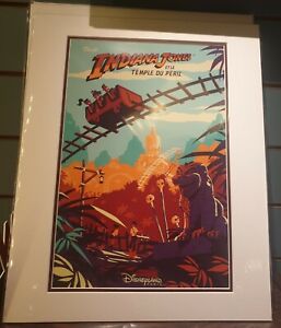 LITHOGRAPHIE / Lithography 400 x 500 mm INDIANA JONES ATTRACTION Disneyland P.