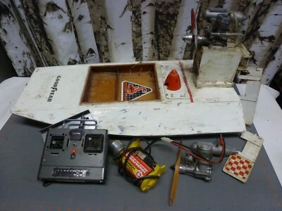 *原样需要维修* 复古 Dumas Big Swamp Buggy Airboat 32 英寸燃气发动机遥控船 — 第 1/4 张图片