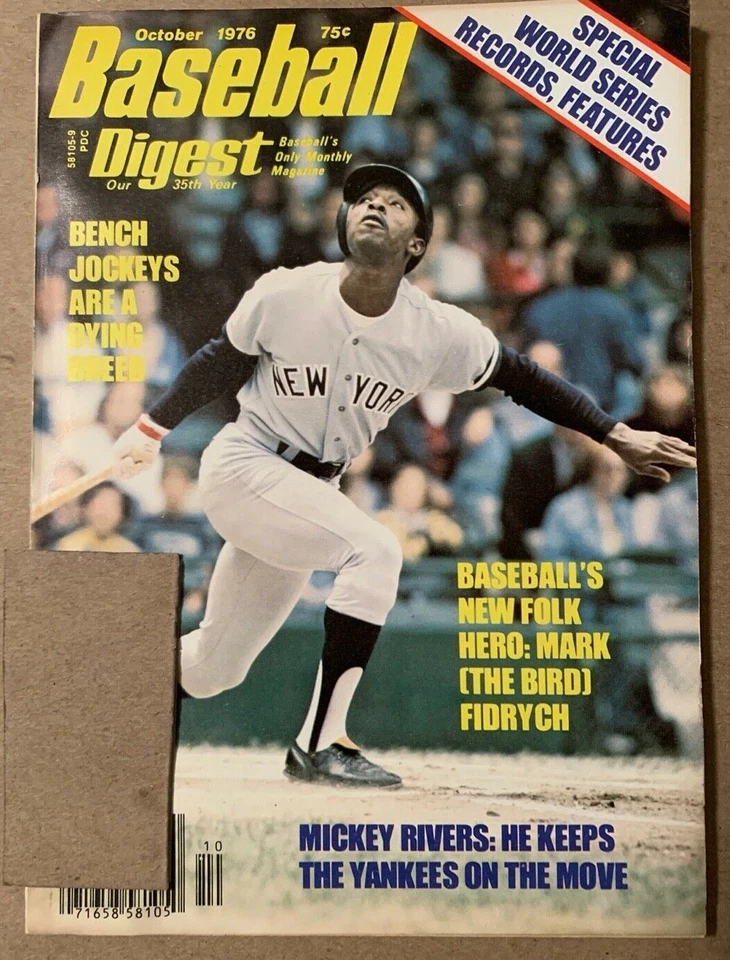 1976 BASEBALL DIGEST - Mickey Rivers - New York Yankees - Image 1 of 1