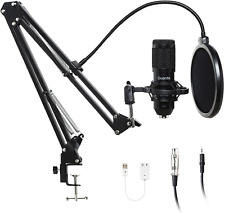 Studio Condenser USB Microphone Computer PC Microphone Kit with Adjustable Sciss