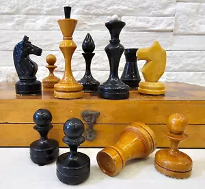 Vintage Soviet Chess Set Tournament Wooden 1960s USSR Old Antique Chess - Picture 1 of 19