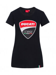 Ducati T-Shirt Grand Logo Femmes Noir M Neuf