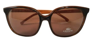 Gafas de sol para mujer Lacoste, marrón habana (L602S 214), clasificación UV categoría 3 - Imagen 1 de 9