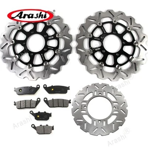 For Kawasaki Z800e 2013-2016 Front Rear Brake Disc Rotor & Organic Brake Pads - Picture 1 of 13