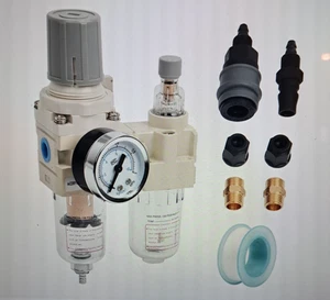 1/4" NPT Compressed Air Filter Regulator Lubricator Water/Oil Trap Separator - 2 - Picture 1 of 7