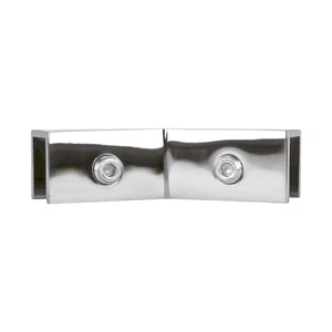 Brixwell S0GTG135CH Polished Chrome 135 Degree "Sleeve Over" Glass Clamp - Picture 1 of 6