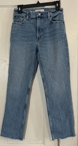 Abercrombie & Fitch Jeans Women’s 27/4 The 90s Straight Ultra High Rise Raw Hem - Picture 1 of 10