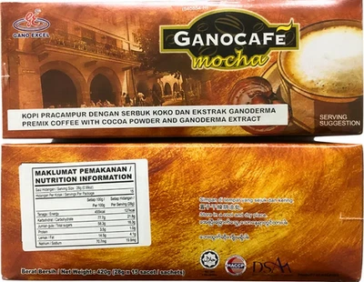 Gano Cafe Mocha Coffee with Ganoderma Lucidum Extract (28g x 15 sachet) - 1 Box - Image 1 of 4