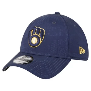 Men's New Era Navy Milwaukee Brewers Tonal Camo 39THIRTY Flex Hat - Picture 1 of 5