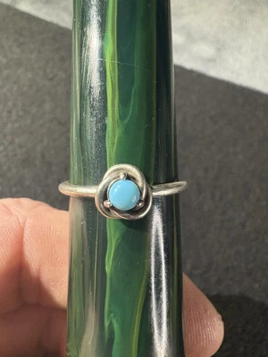 Auténtico Anillo Círculo de Eternidad Azul Turquesa Diciembre PANDORA 925. ¡HERMOSO! Foto 1 de 4