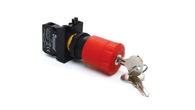EMAS CP200EA30 - IP65 Emergency Stop 30mm Head Turn Release With Key (1 N.C.)