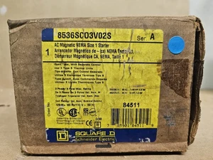 SQUARE D 8536SCO3V02S AC MAGNETIC NEMA SIZE 1 STARTER - Picture 1 of 7