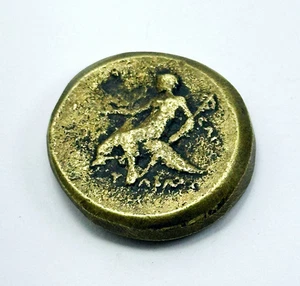 Calabria Tarentum 302-281 BC Bronze Didrachm – Taras Horse Dolphin Coin - Picture 1 of 4