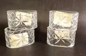 Vintage 1985 JCPenney Clear Plastic Napkin Rings Set of 4 – Retro Tableware - Bild 1 von 6