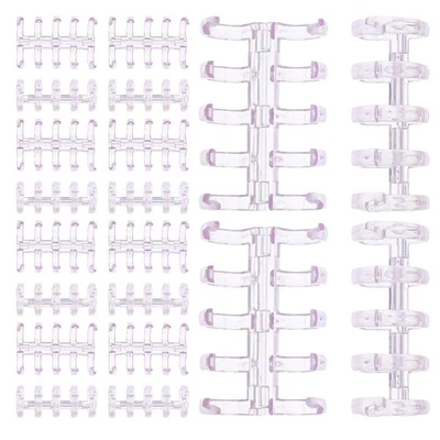  100 Piezas Anillos de Hojas Sueltas de Plástico Mini Carpeta Disco Color Hojas Sueltas Foto 1 de 4