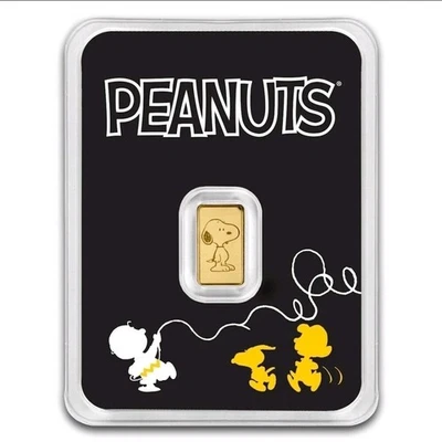 PREVENTA Barra de oro puro .9999 - Peanuts® Snoopy (75 aniversario) Foto 1 de 4